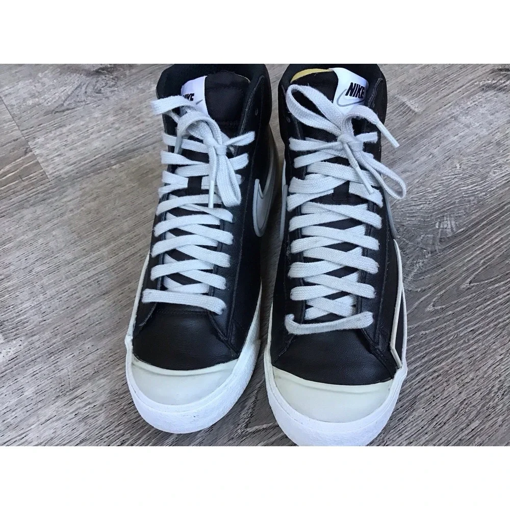 Nike Blazer Mid 77 Infinite Mens Size 7.5 US DA7233-001 Black White Leather Shoe